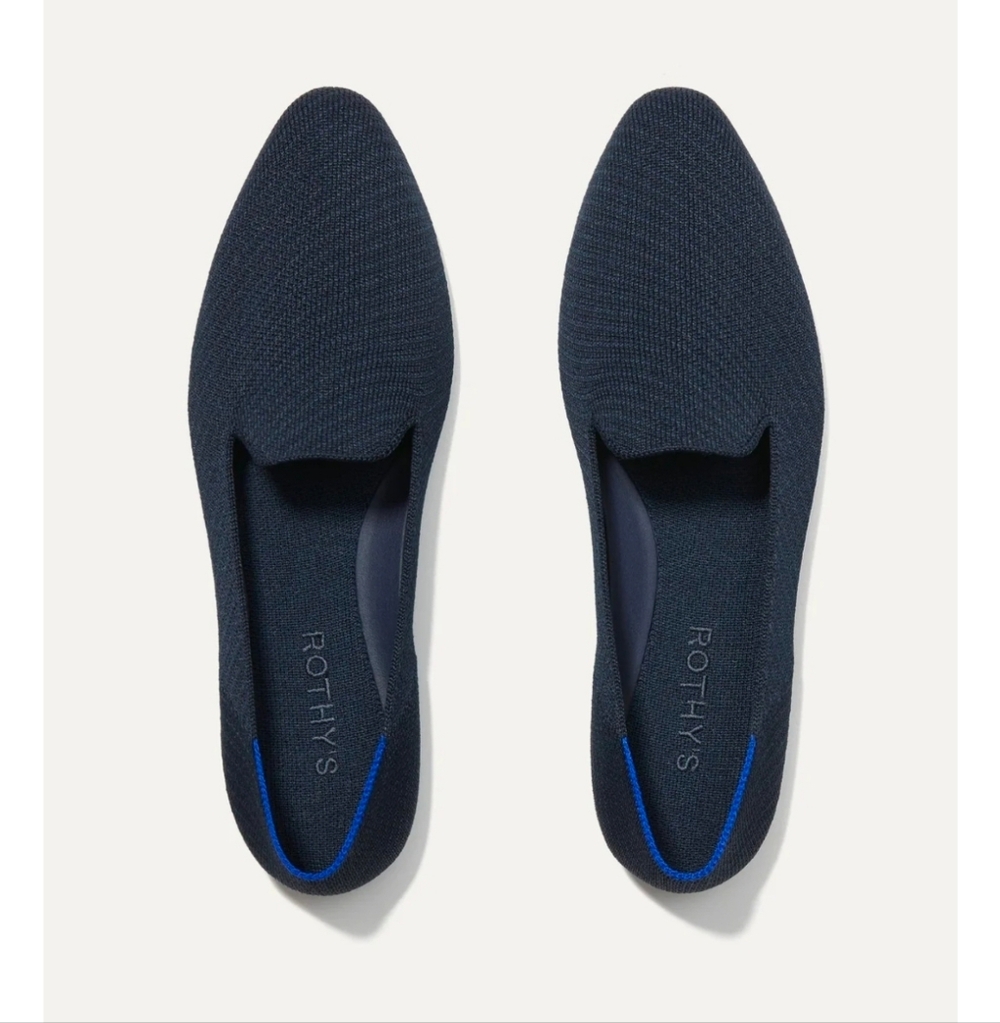 Rothy's The Almond Loafer in Navy Twill 6.5